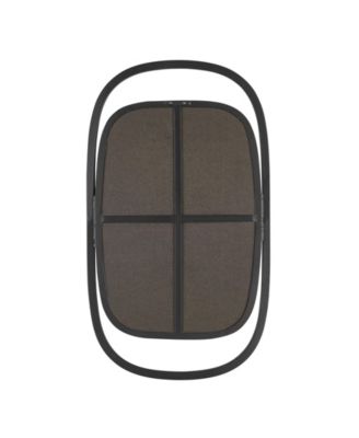 Sonya 29.6-inch Contemporary Rectangular Wall Mirror with Black Iron Frame