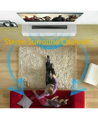 4-Speaker Sound Bar with Wireless Bass, Bluetooth 5.0, TWS & Multiple Inputs