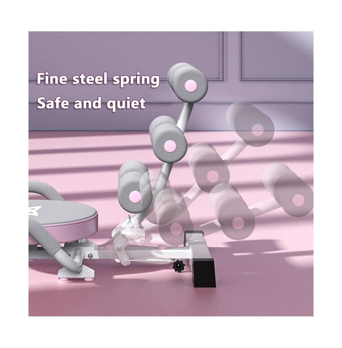 Artudatech Foldable Ab Machine with Twisting & Crunching, Core Trainer Adjustable Height and Back Support