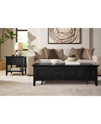 55" Solid Wood Hedworth Rectangle Coffee Table