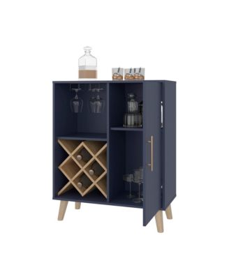 38" Cross-Style Wine Rack Cabinet with Open Shelves and Closed Storage