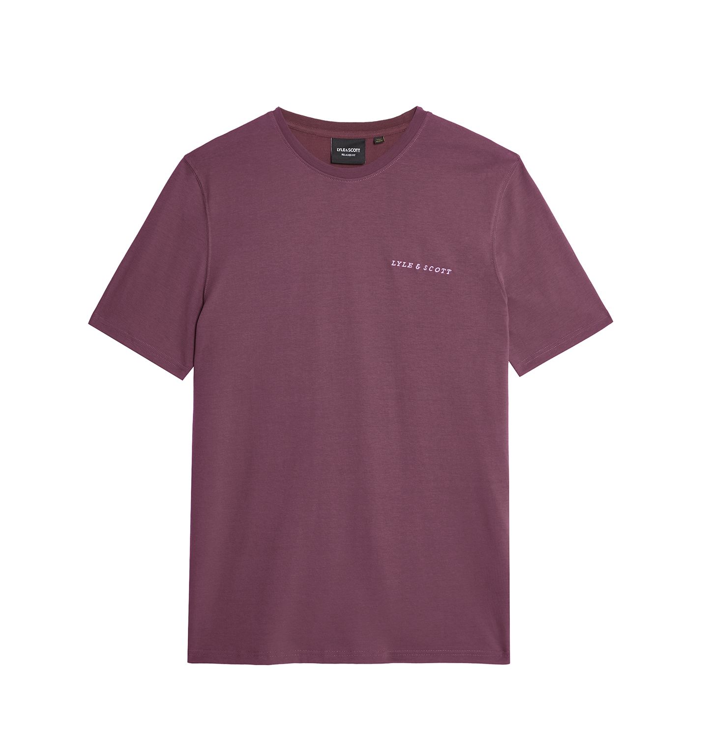 Мужская футболка Lyle & Scott Script Long Sleeve, цвет: Тёмно-бордовый — фото 5