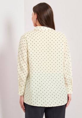 Women's Plus Size Button Front Blouse