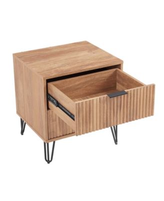 Dumbo Fluted 2-Drawer Wood Nightstand, Set of 2