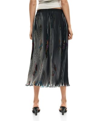Women's Arty texture midi skirt