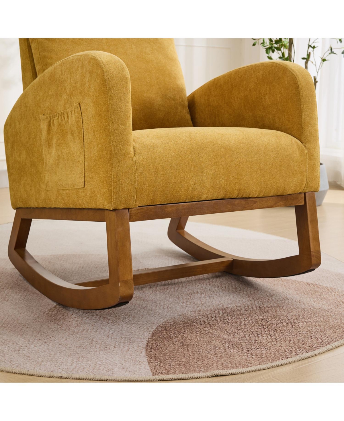 Streamdale Furniture Rocking Glider Chair with High Back & Pocket