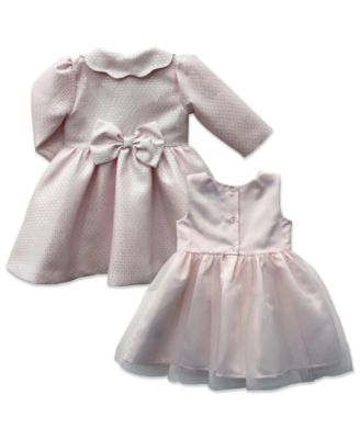 Baby Girls' Brocade Coat and Dress, 2-Piece Set