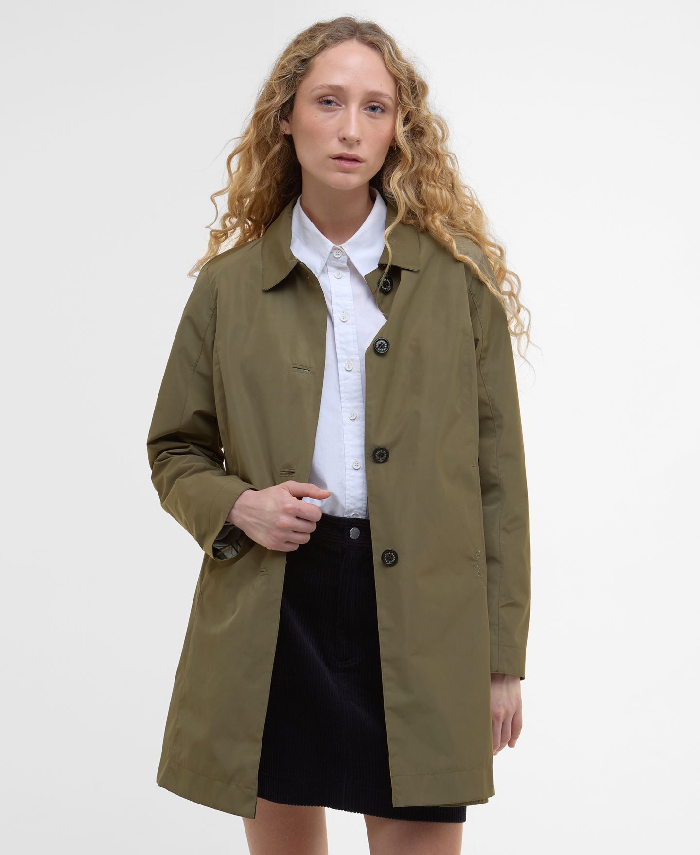 Женская куртка Barbour Babbity Showerproof Reversible, цвет: Зелёный — фото 1