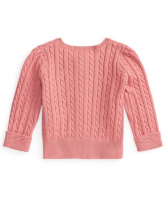 Baby Girls' Crewneck Cardigan
