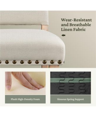 2PCS Upholstered Kitchen Chairs Dining Room Chairs