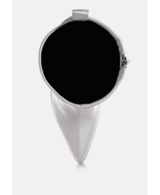 Womens Dacia Rhinestones Strap Satin Calf Boots