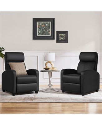 Adjustable PU Leather Recliner Sofa Modern Single Accent Chair