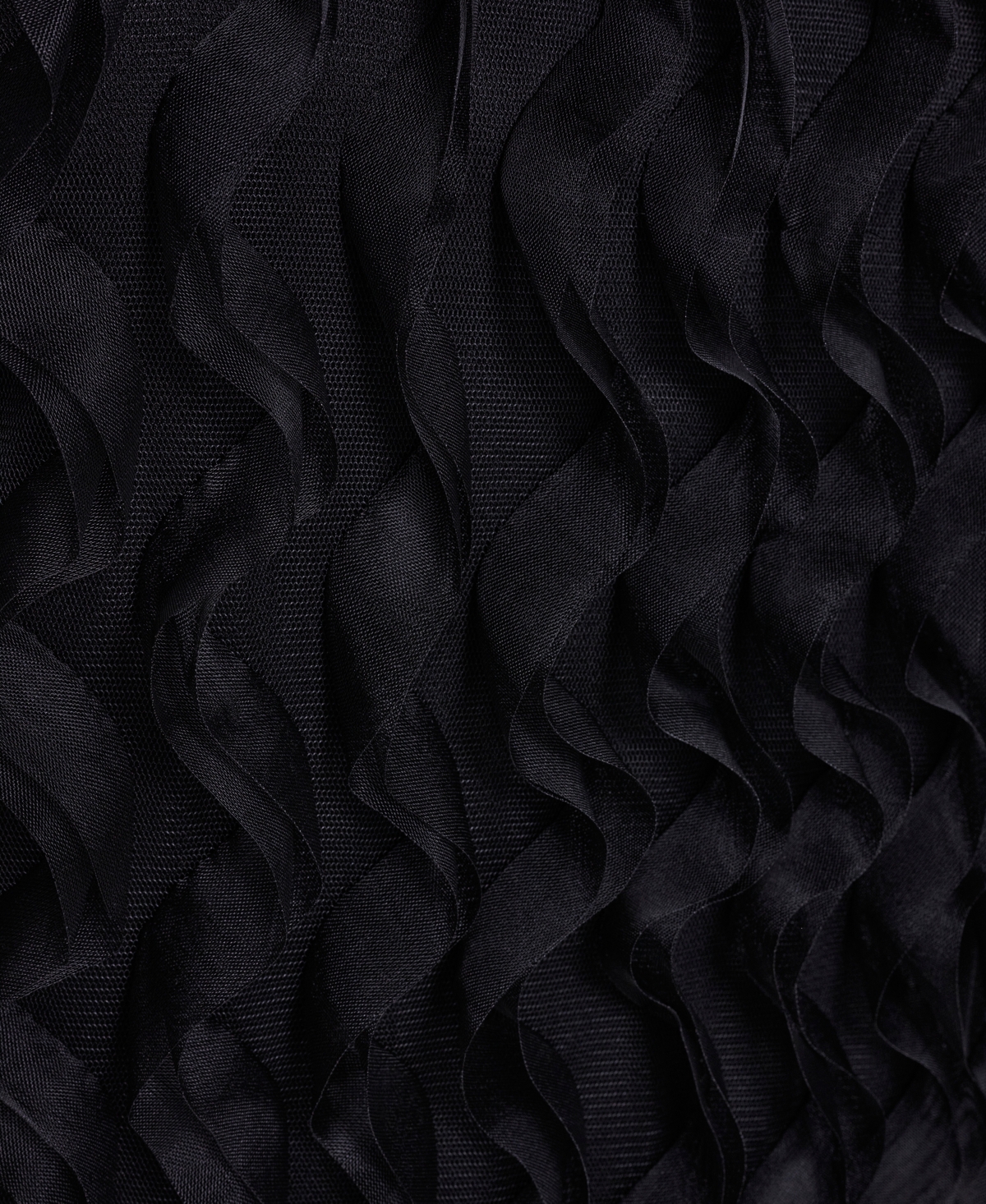 Bcbg Women's Sleeveless A-Line Wavy Tulle Short Dress