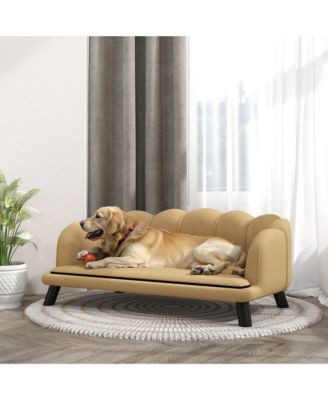Velvet Large Dog Couch with Foam Cushioning for M L Dogs,