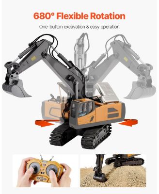 1:20 Scale RC Excavator with Lights, Sounds & 2 Batteries
