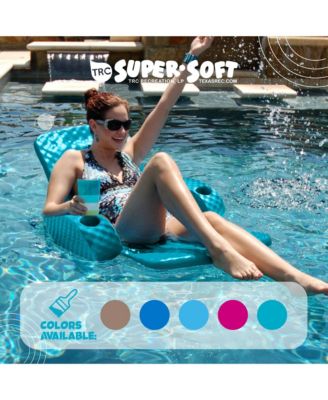 Folding Baja Chair Swimming Pool Float Armchair, Tropical Teal