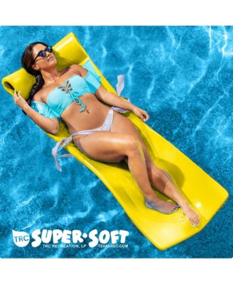 Splash 1.25" Thick Foam Swimming Pool Float Lounger Mat, Yellow