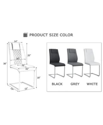 Streamdale Modern Faux Leather Dining Chairs (Set of 6)