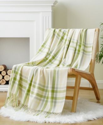 Yarn-Dyed Woven Plaid Fringe Throw, 60" x 50"