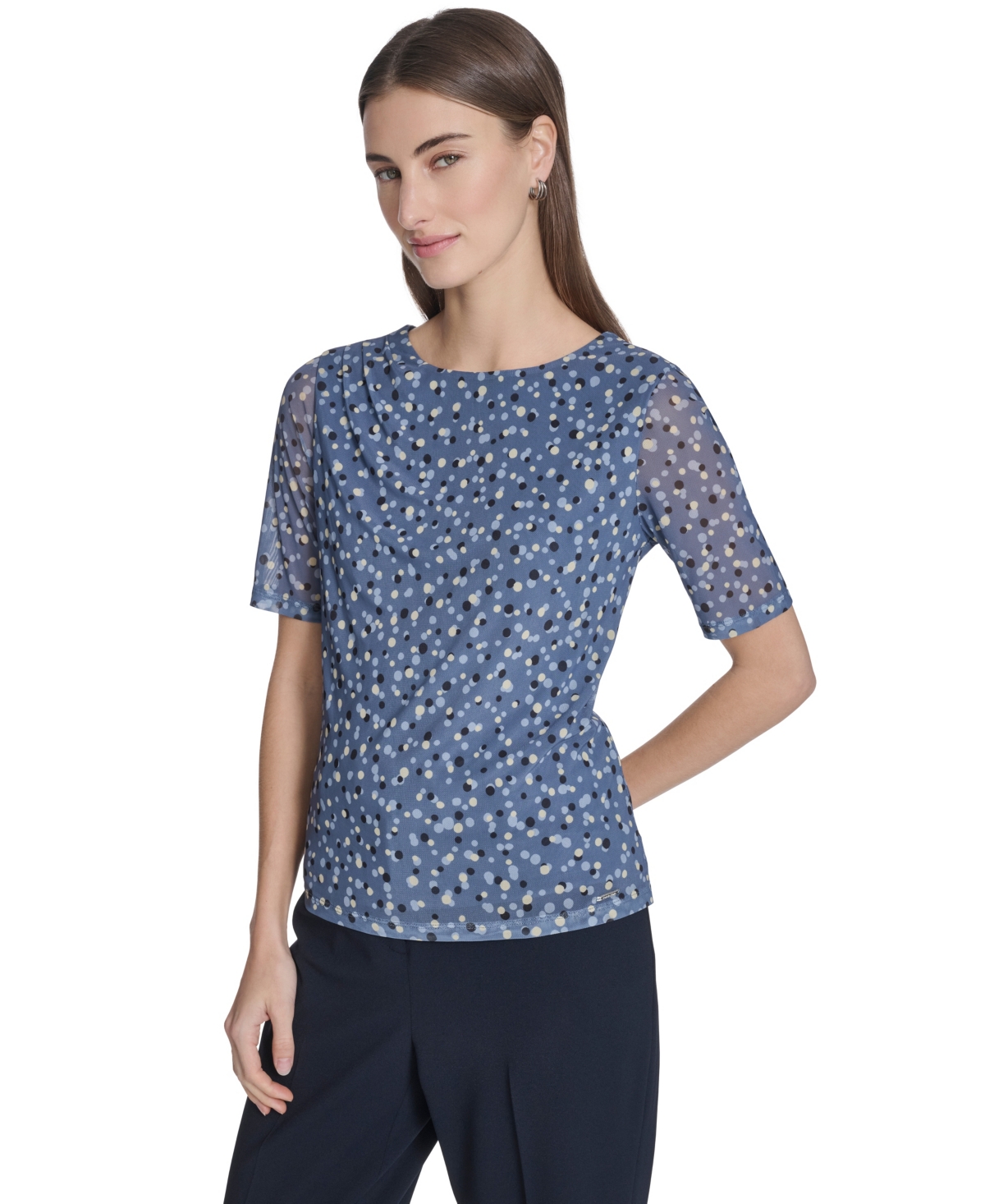 Calvin Klein Women's Printed Crewneck Top