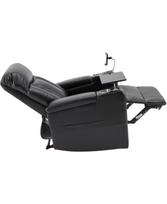 Premium Power Recliner with Storage Arms, Cupholders, Swivel Tray Table and Cell Phone Stand