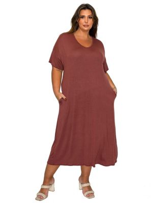 Plus Size Olivia Pocket Midi Dress