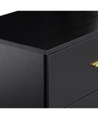 Modern 8-Drawer Black Dresser