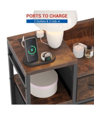 9-Drawer Modern Dresser with Charging Station, Heavy-Duty Storage Chest