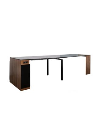 Extendable Dining Table with Outlet & Storage
