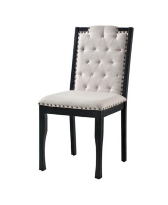 6-Piece Dining Table Set- 60" Table, 4 Tufted Chairs & Bench (Black)