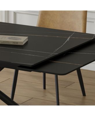 Retractable Sintered Stone Dining Table Set