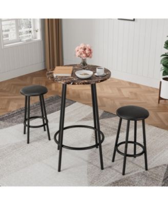 3-Piece Bar Table Set with 2 Bar Stools