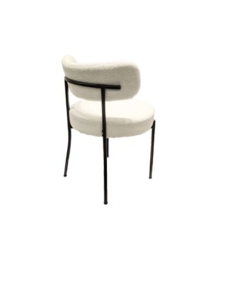 63" Cream Dining Table & 6 Cushioned Chairs