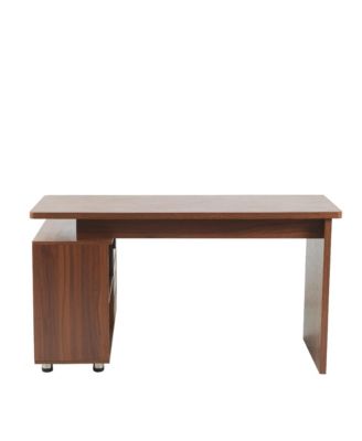 + L-Shaped + Walnut + Storage + Executive Desk