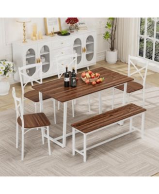 6-Piece Dining Set- Kitchen Table for Small Spaces