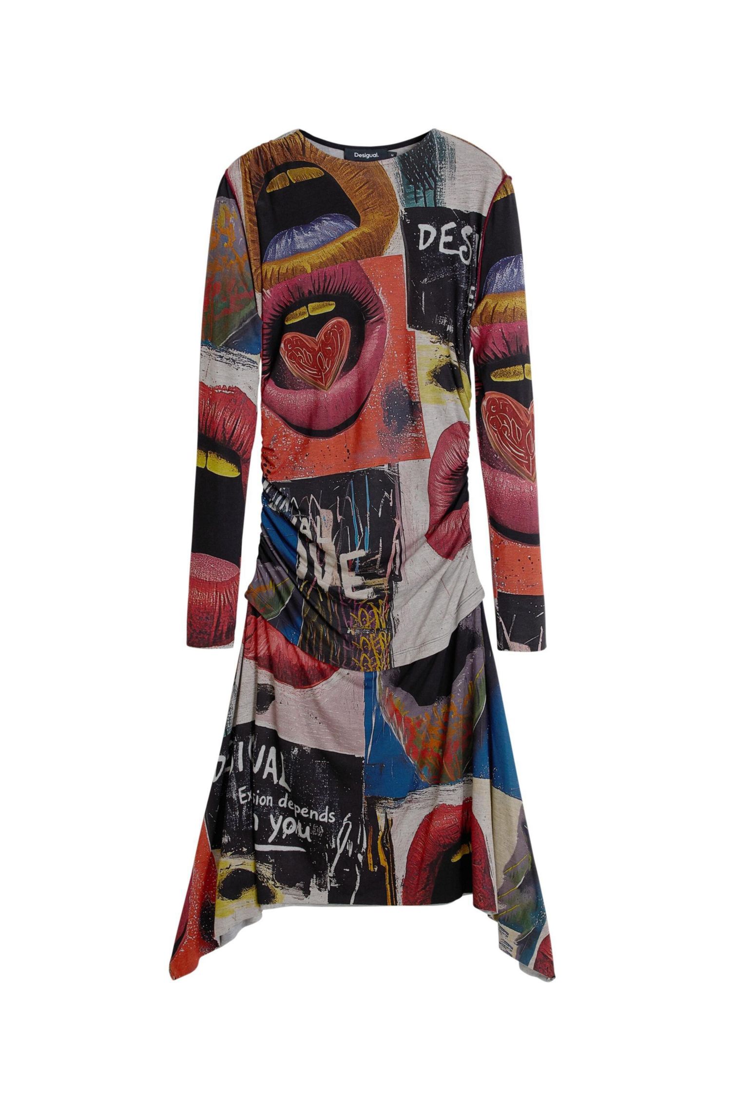 Women's Printed Dress With Lips