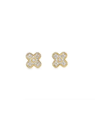 Gold Plated Studs Covered in Simulated Diamonds