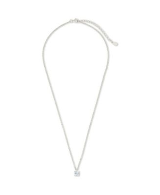 Asscher Prong Set Pendant Necklaces