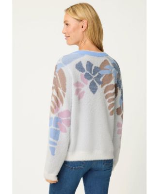 Women's Floral Plush Sweater
