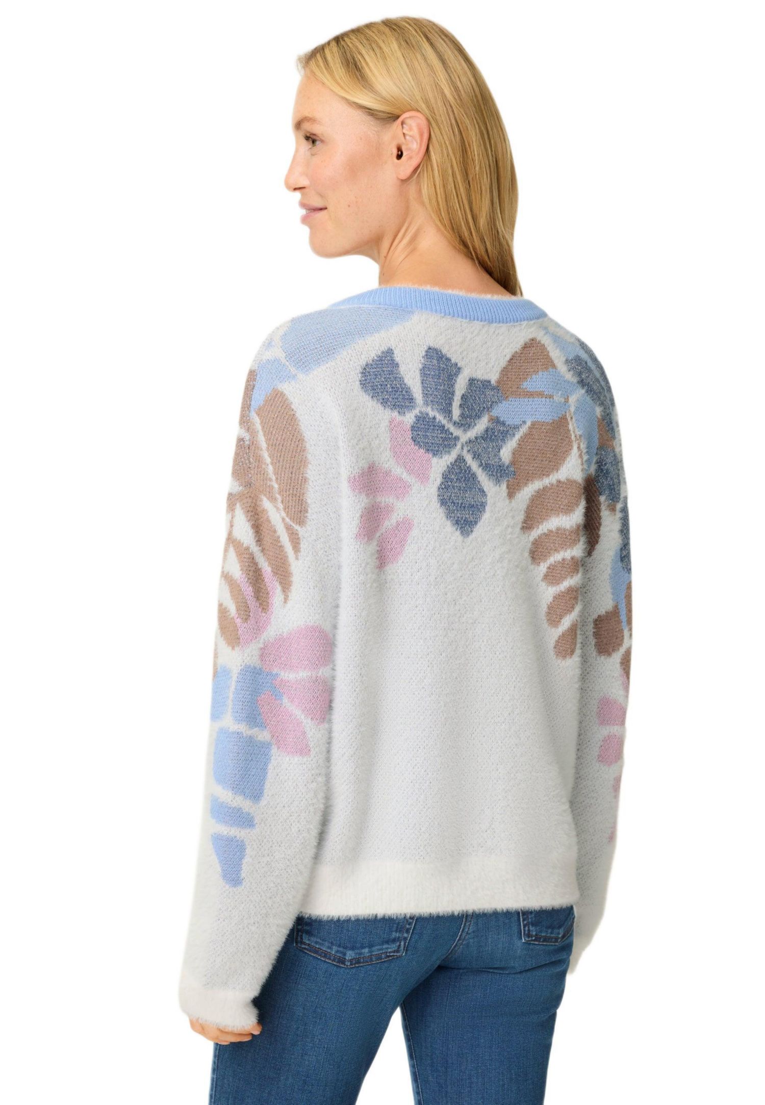 Women's Floral Plush Sweater