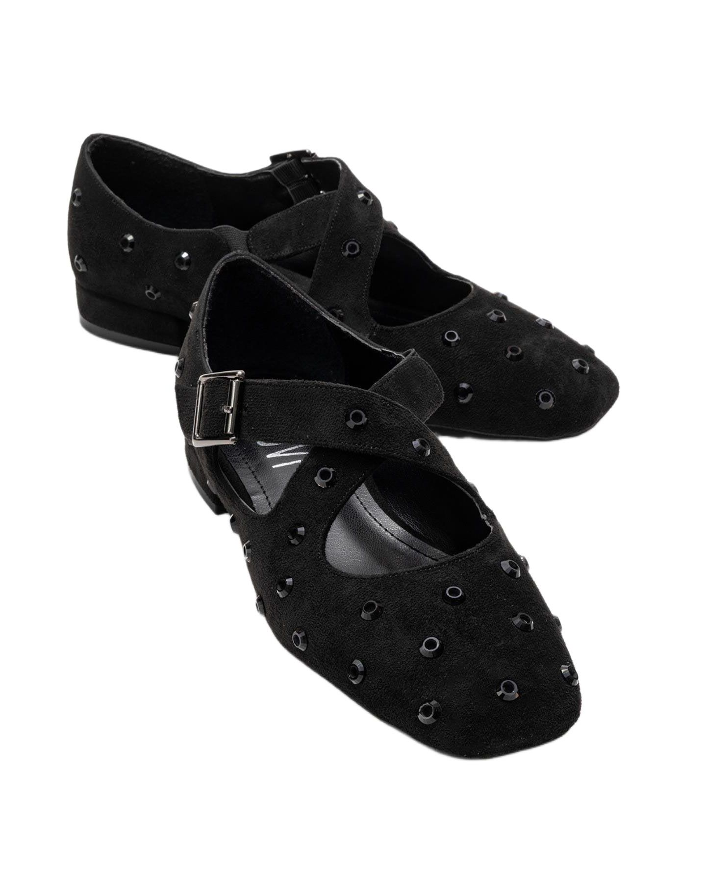 Обувь Prologue Shoes Women's Addison Cross Strap Mary Jane Shoes, цвет: Чёрный замшевая искусственная кожа — фото 6