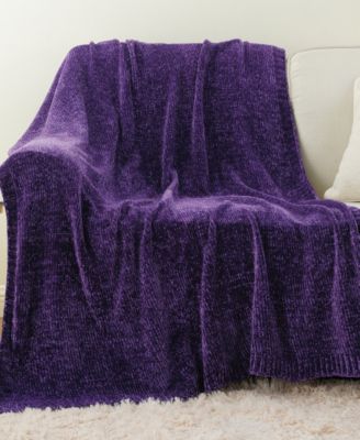 Lifestyle Solid Woven Micro Chenille Throw, 51" x 67"