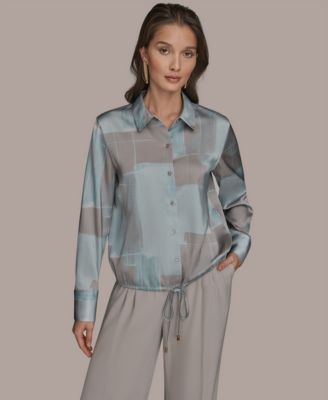 Women's Long-Sleeve Drawstring Top