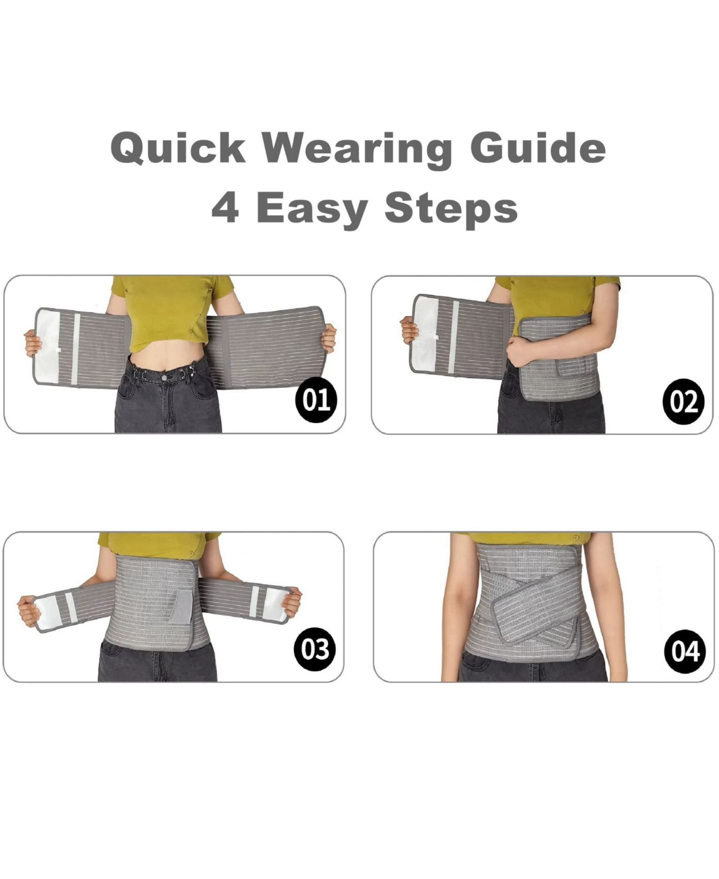 Женский ремень Sunveno Postpartum Compression Belt, Belly Recovery Band, цвет: Серый — фото 8
