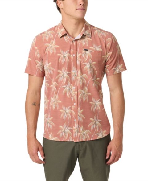 Мужская рубашка O'Neill Traveler UPF Traverse Short-Sleeve Standard, цвет: Глиняный