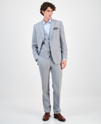 Men's Slim-Fit Sharkskin Suit Vest, Created for Macy's