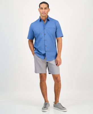 Men's Modern Classic-Fit Stretch Solid Button-Down Shirt, Created for Macy's 