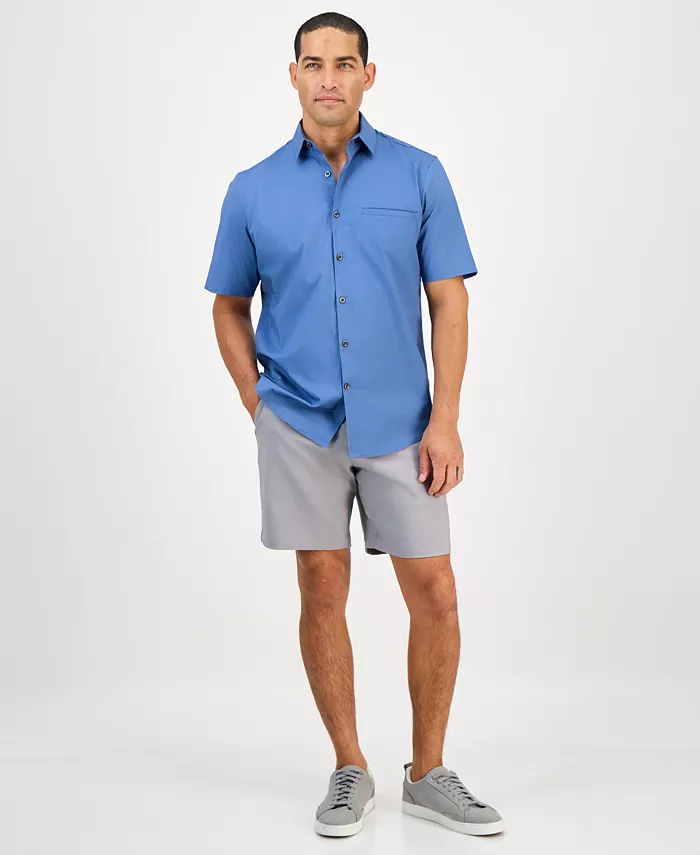Men's Modern Classic-Fit Stretch Solid Button-Down Shirt - thumbnail 3