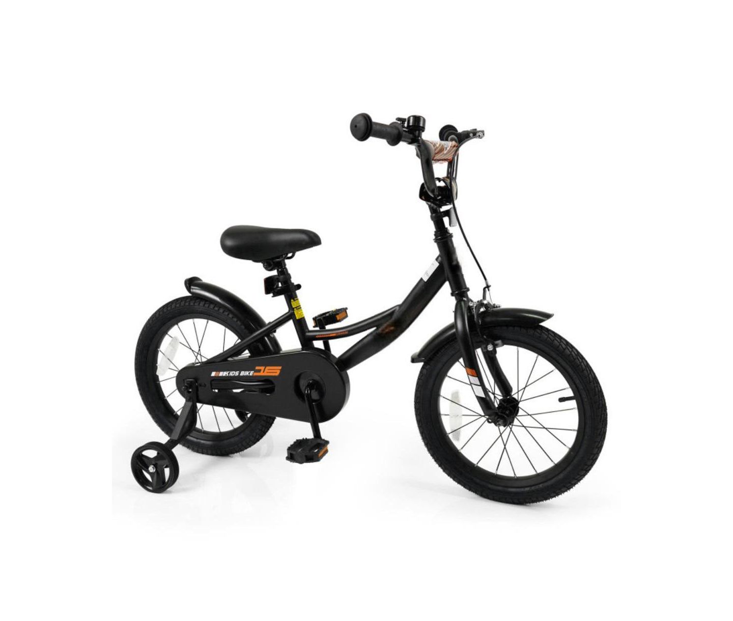 Детская игрушка HONGGE 16-Inch Metal Kids' Bike with Training Wheels and Coaster Brake, Ages 4-7, цвет: Чёрный — фото 1