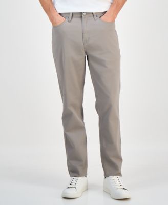 Men's Five-Pocket Straight-Fit Twill Pants, Created for Macy's 